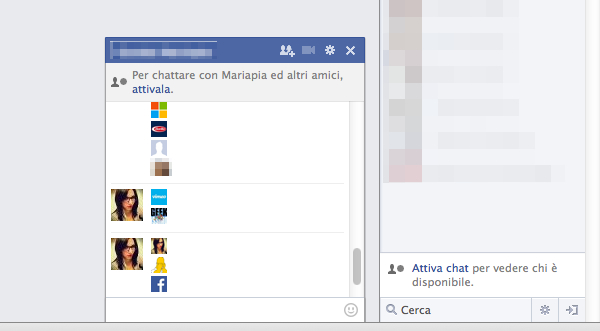 Facebook Chat: come inserire faccine raffiguranti pagine e utenti 