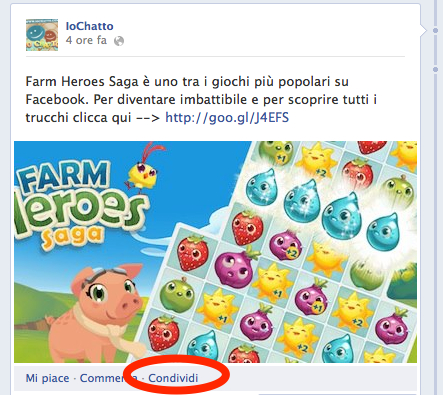 Come condividere su Facebook