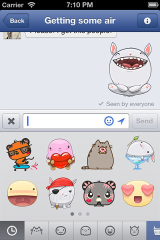 Facebook Messenger per iOS si aggiorna, disponibili gli stickers