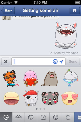 Facebook stickers