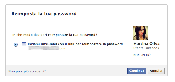 Come reimpostare la password di Facebook 