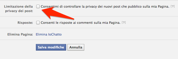 Come gestire la privacy delle pagine Facebook