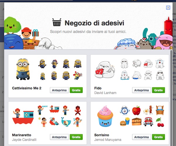 Gli adesivi Facebook arrivano nella versione web, ecco come usarli