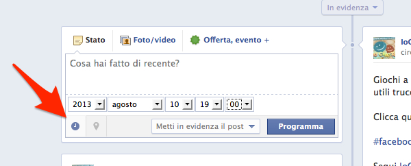 Come programmare i post su Facebook