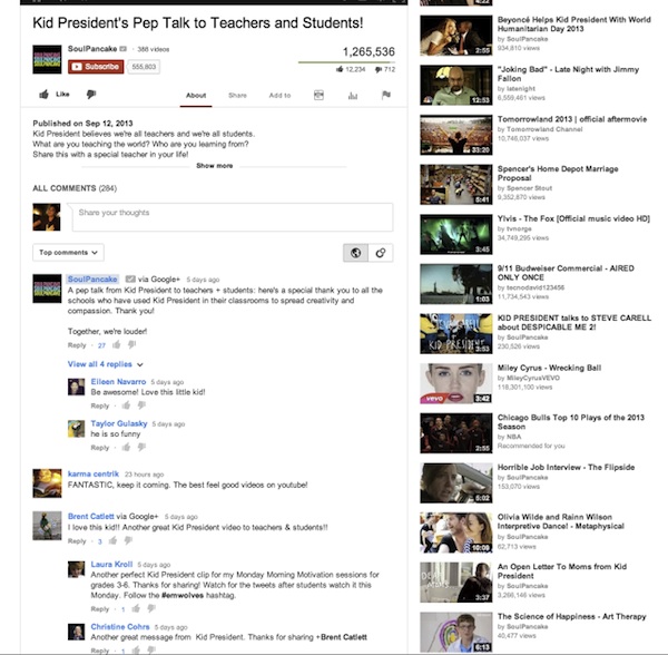 YouTube, integrazione di Google+ nei commenti