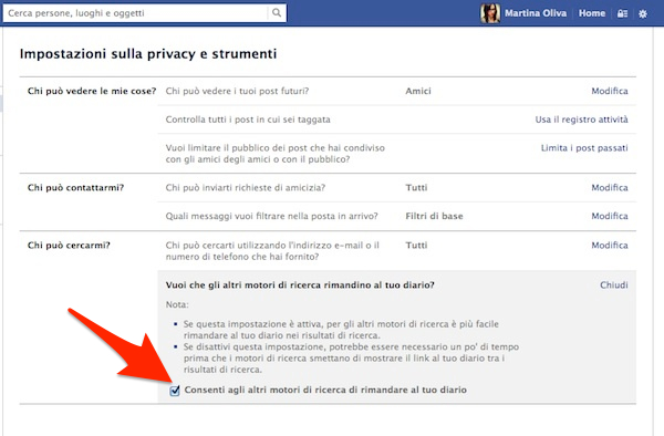 Come eliminare il profilo Facebook da Google