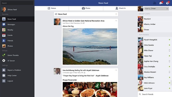 Facebook, disponibile l'app ufficiale per Windows 8.1