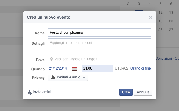 Come organizzare un evento su Facebook