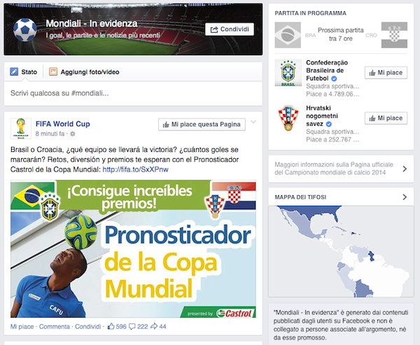 Come seguire la Coppa del Mondo 2014 su Facebook e Twitter