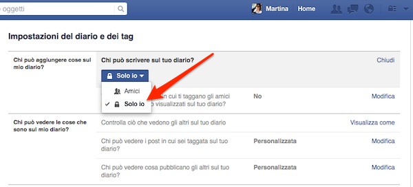 Come impedire agli amici di scrivere sulla bacheca di Facebook