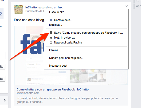 Funzione Salva su Facebook: di cosa si tratta e come usarla