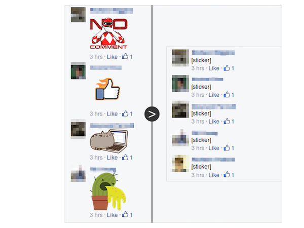 Facebook: come bloccare gli adesivi nei commenti