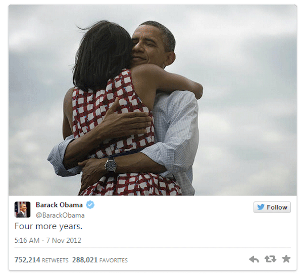 Immagine del tweet di Barack Obama
