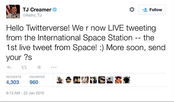 Immagine del tweet di Timothy Creamer