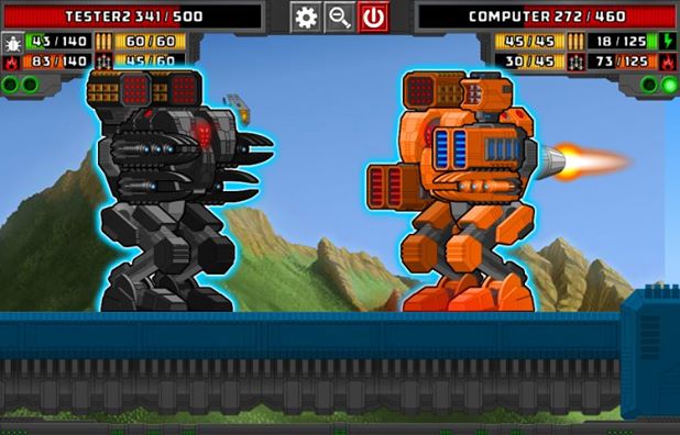 Screenshot del gioco Super Mechs su Facebook