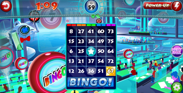 Screenshot del gioco Bingo Rush 2 su Facebook