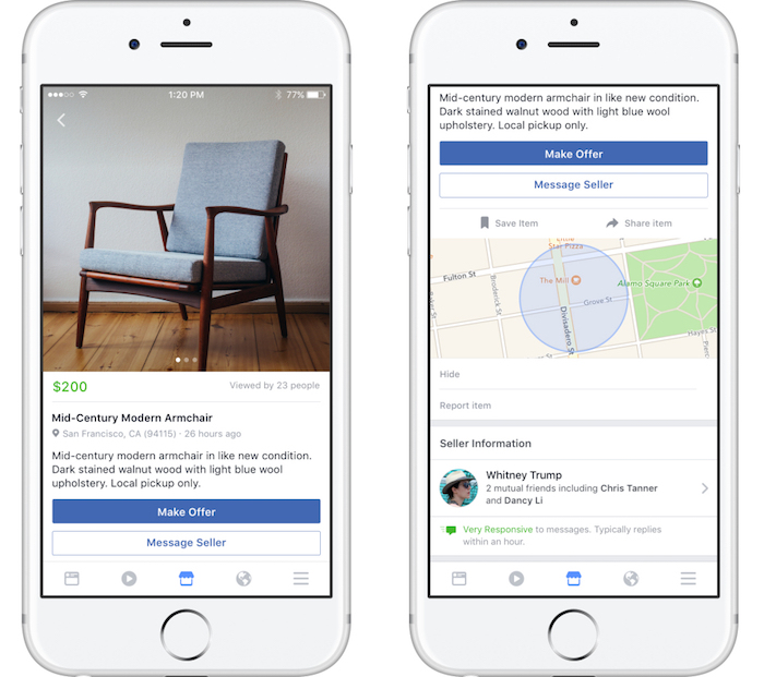 Facebook lancia Marketplace per vendere e comprare oggetti
