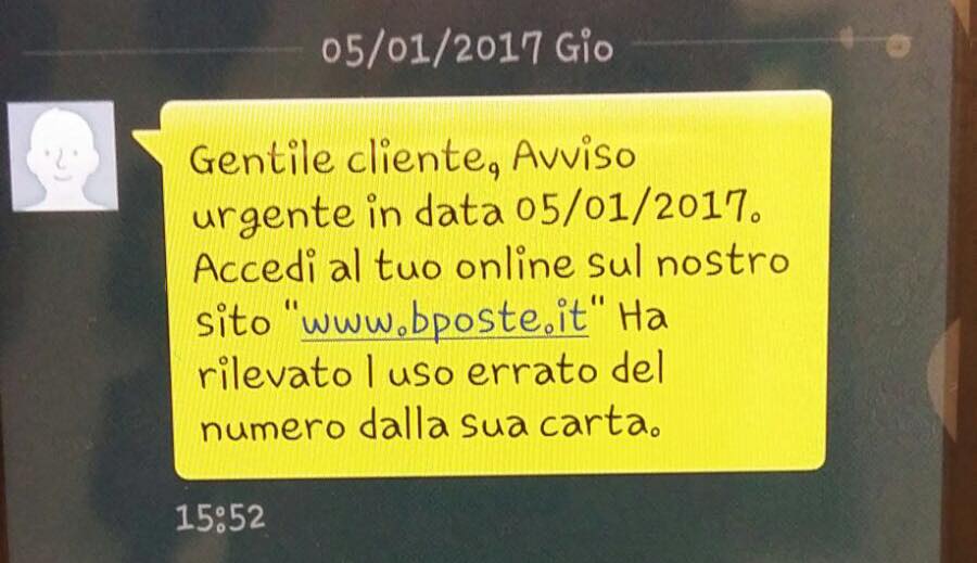 SMS truffa Poste Italiane, ecco il messaggio da evitare