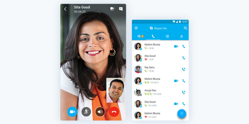 Ufficiale Skype Lite per Android ed iOS, versione più leggera di Skype
