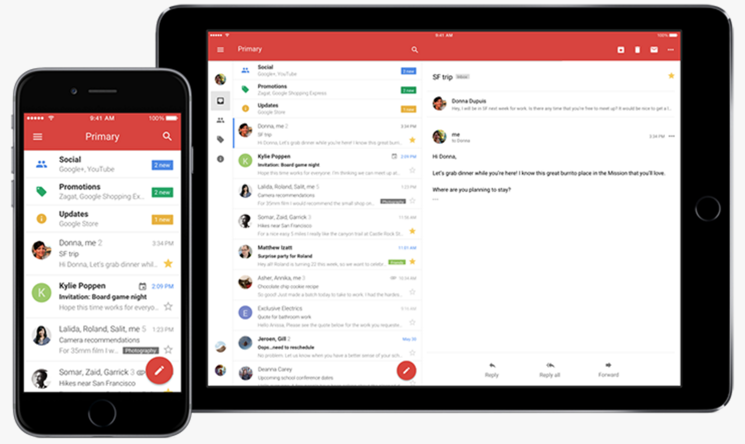 Aggiornamento Gmail per iPhone ed iPad, aumenta la dimensione dei file che si possono ricevere
