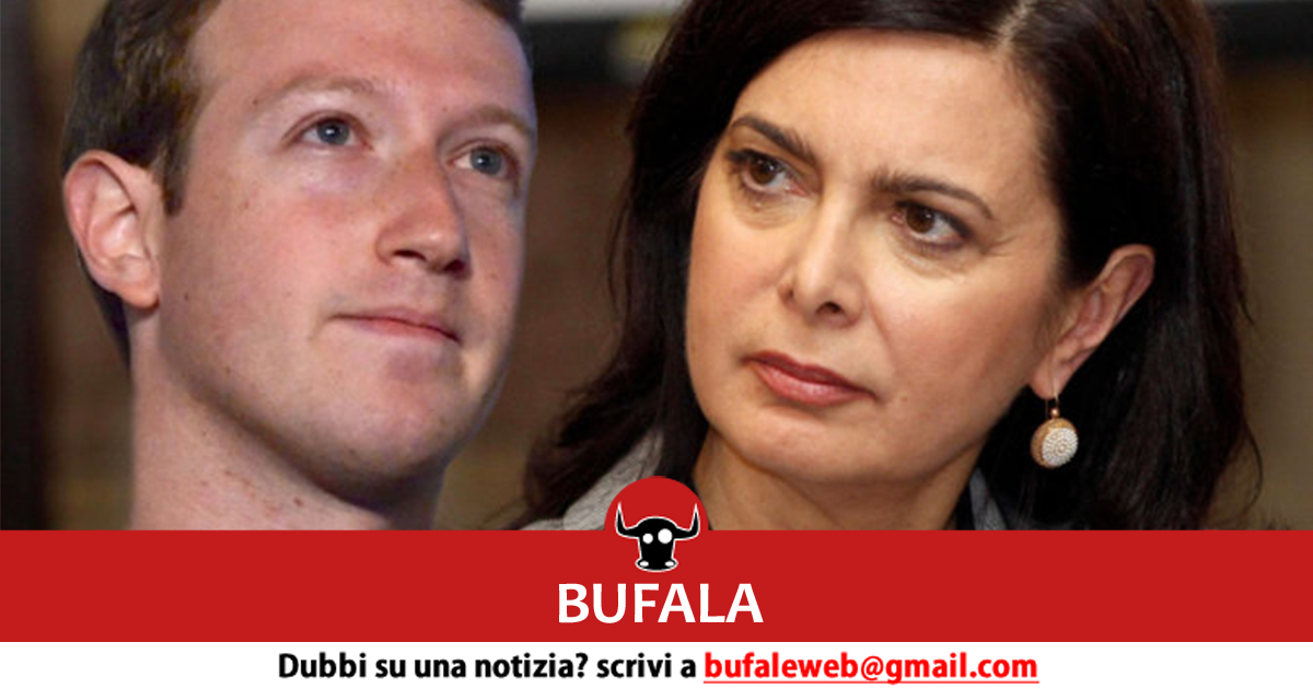 Torna la bufala Facebook dell'attacco Zuckerberg vs Boldrini