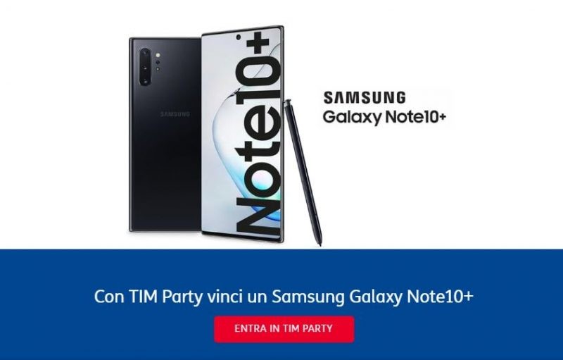 Come ottenere un Samsung Galaxy Note 10 Plus in regalo con TIM domenica 1 settembre