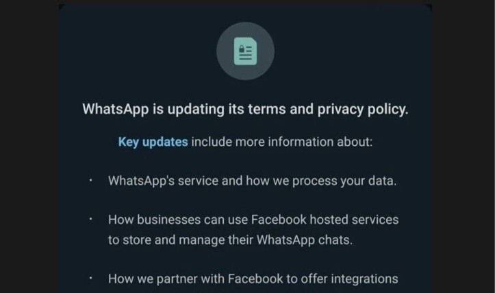 Cosa sappiamo sui nuovi termini di servizio per WhatsApp nel 2021